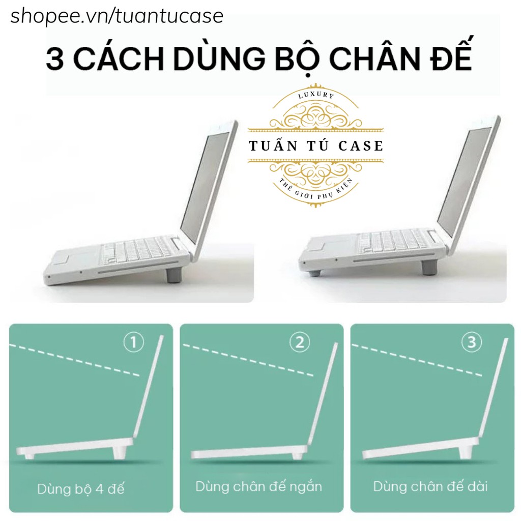 Chân đế tản nhiệt laptop macbook set 4 món chất liệu silicon tiện lợi