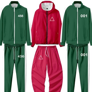 Autumn fashion game Squid style sports jacket for men size 456 001