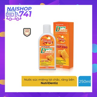 Nước súc miệng NutriDentiz lợi chắc, răng bền, thổi bay mùi hôi miệng, Chai 250ml