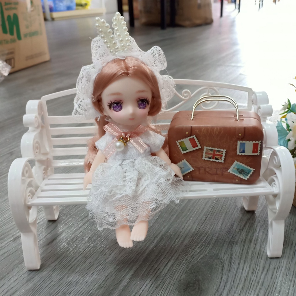 Đồ Chơi Ghế Công Viên Animedolls 638 NCT Dài 22cm Rộng 10cm Cao 16cm Cho Búp Bê Chụp Ẩnh ,Trưng Bày