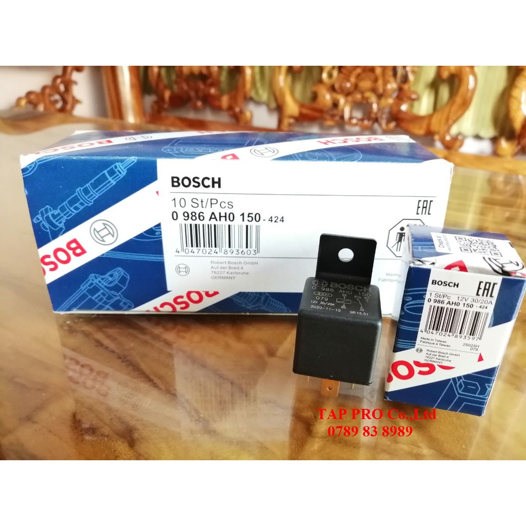 Relay (Rờ le) Bosch chính hãng 12V 4 Chân – 5 Chân