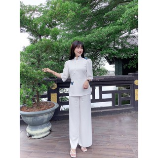 ĐỒ LAM ĐI CHÙA # SẨM LỤA THÊU BƯỚM