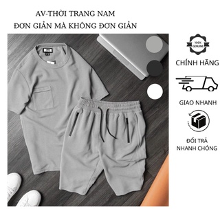 Bộ Thể Thao bộ đồ nam mùa hè, Bộ Quần Áo Nam Cộc Tay vải linen đẹp mềm mịn thoáng mát mùa hè AV-thoitrangnam