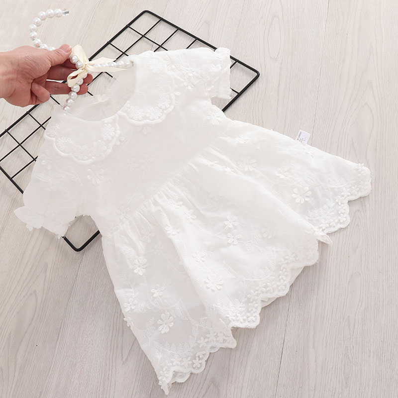 Set Đầm Ren Hoa Và Nón Cho Bé Gái