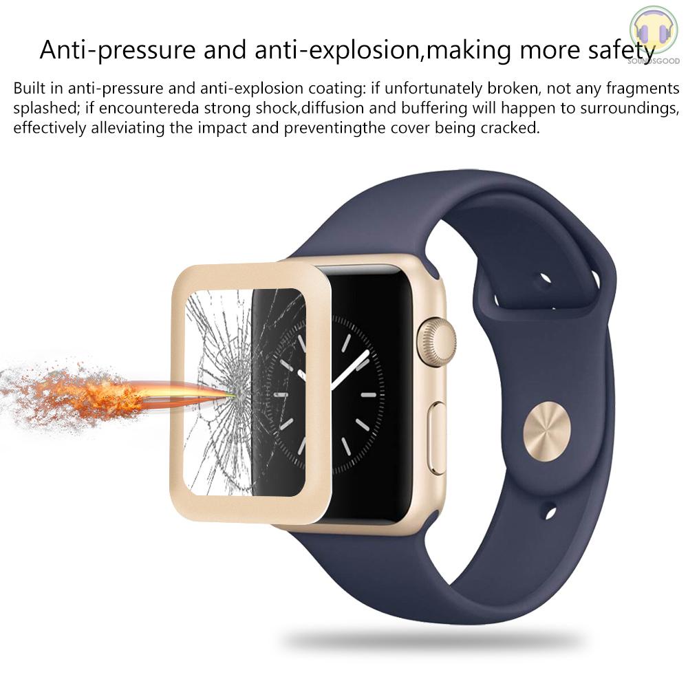 Kính Cường Lực 0.2mm Bảo Vệ Màn Hình Đồng Hồ Apple Watch Iwatch Series 2 Khung Hợp Kim Nhôm Chống Bụi Chống Trầy Xước