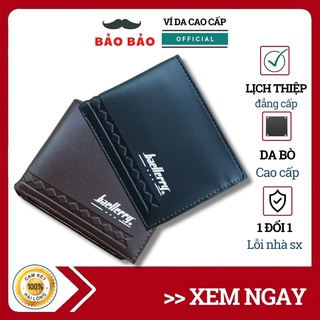 Ví nam da nhiều ngăn nhỏ gọn cao cấp, bóp nam mini dáng ngang da pu cao cấp chính hãng baellerry
