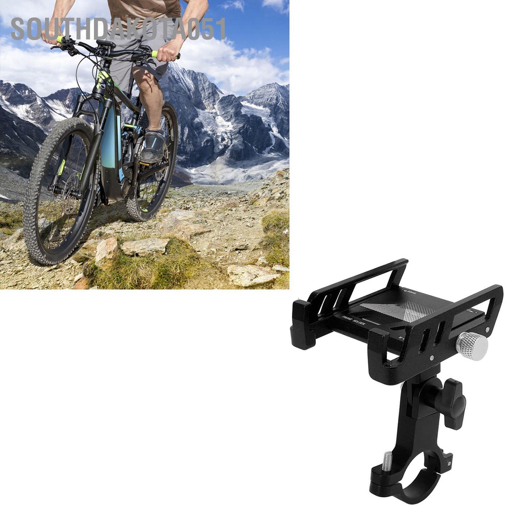 Southdakota051 MEROCA Giá đỡ điện thoại di động cho xe đạp bằng nhôm Xoay 360 ° Tay lái Xe leo núi