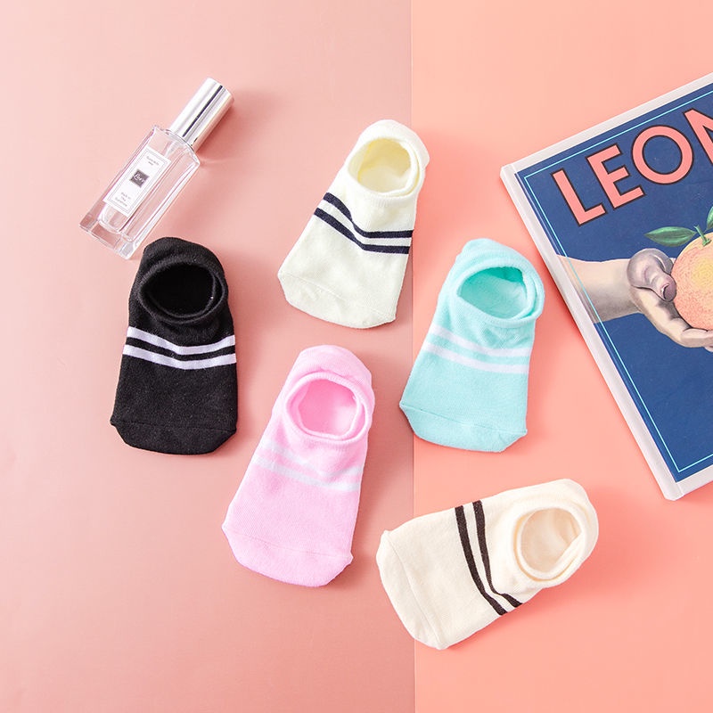 10 Đôi Vớ Thuyền Silicone Mỏng Chống Trượt Phong Cách Hàn Quốc Thời Trang Mùa Hè Năm 2021