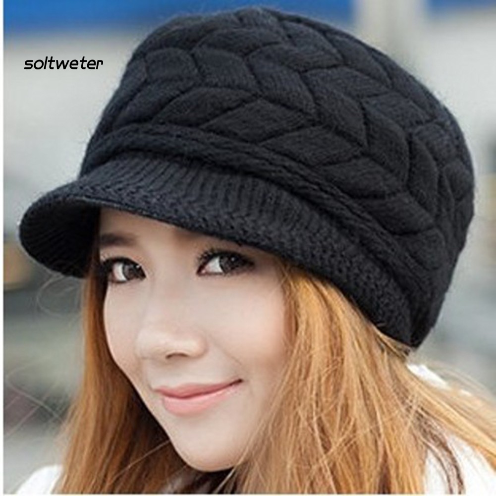 Nón len màu trơn kiểu dáng thời trang cho nữ