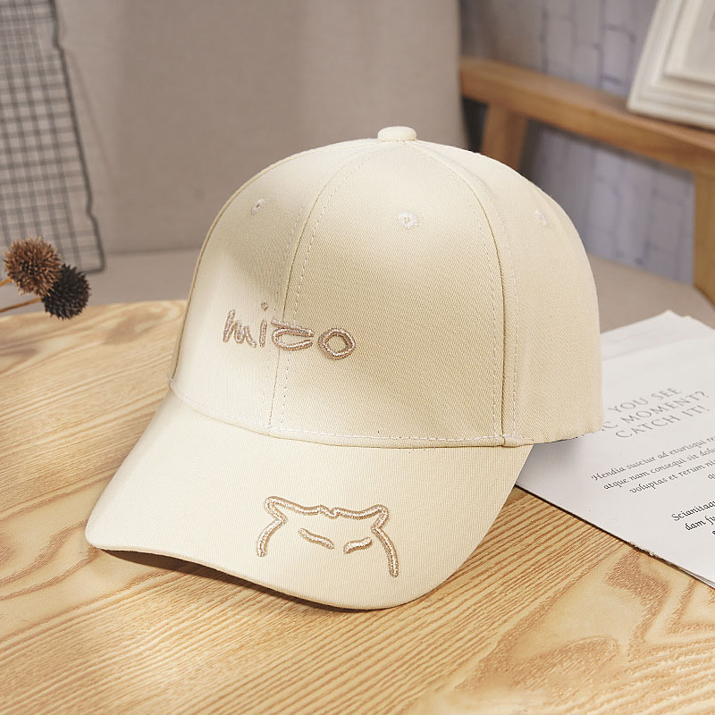 Nón Lưỡi Trai Thêu Hình Mèo Xinh Xắn