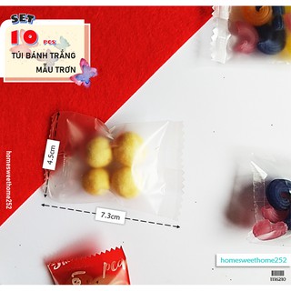 Set 10 túi bánh trong suốt túi kẹo nougat túi kẹo dẻo