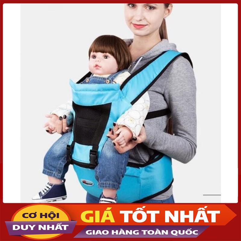 Địu em bé có bệ (ghế) ngồi giúp chống đau mỏi cơ cho bé, đai điệu trẻ em cao cấp -Violet_Store