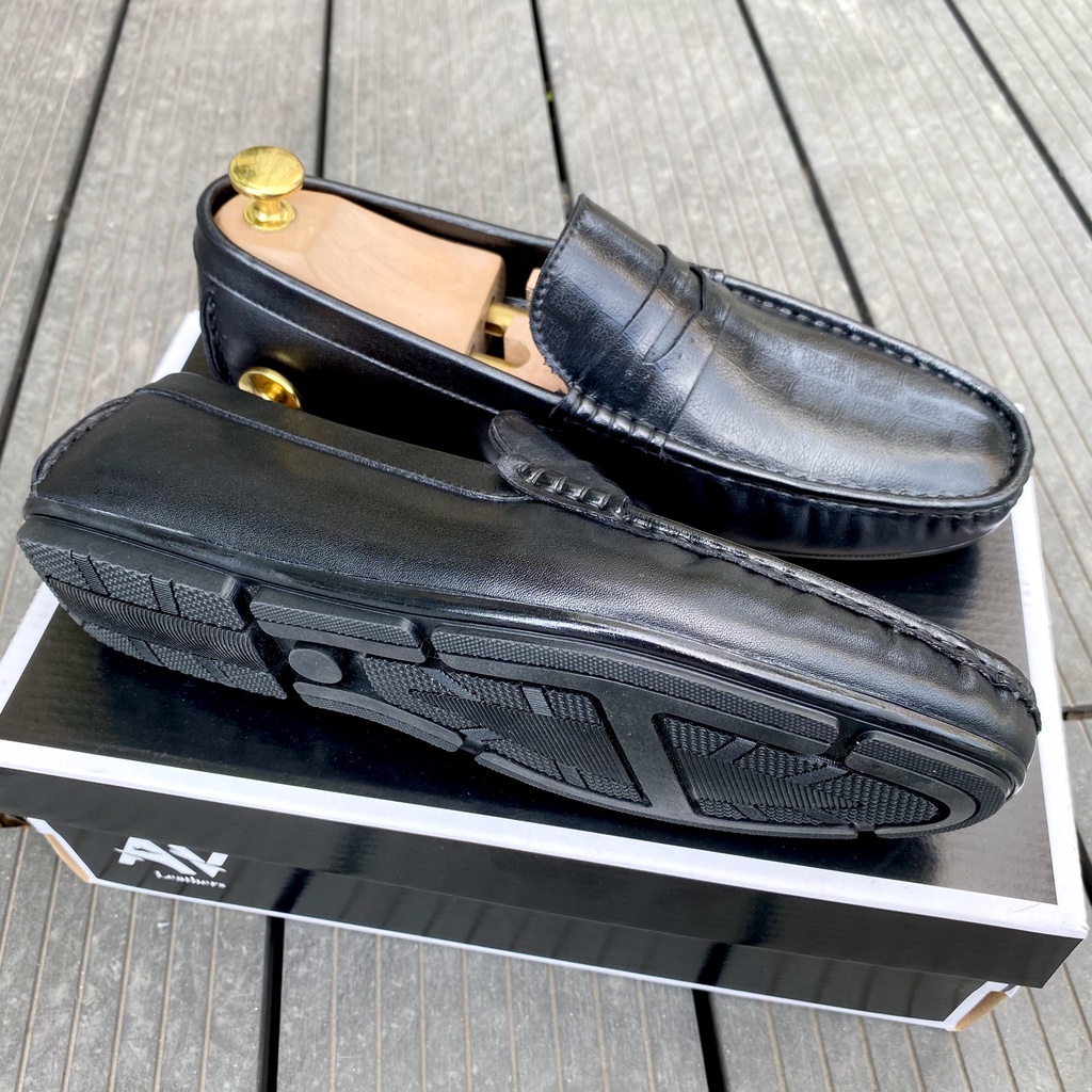 Giày lười nam da bò cao cấp đế bệt