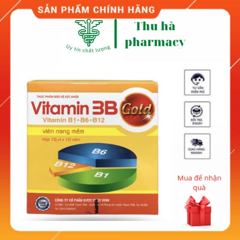 Viên uống bổ sung Vitamin 3B Phúc Vinh (B1- B6- B12)