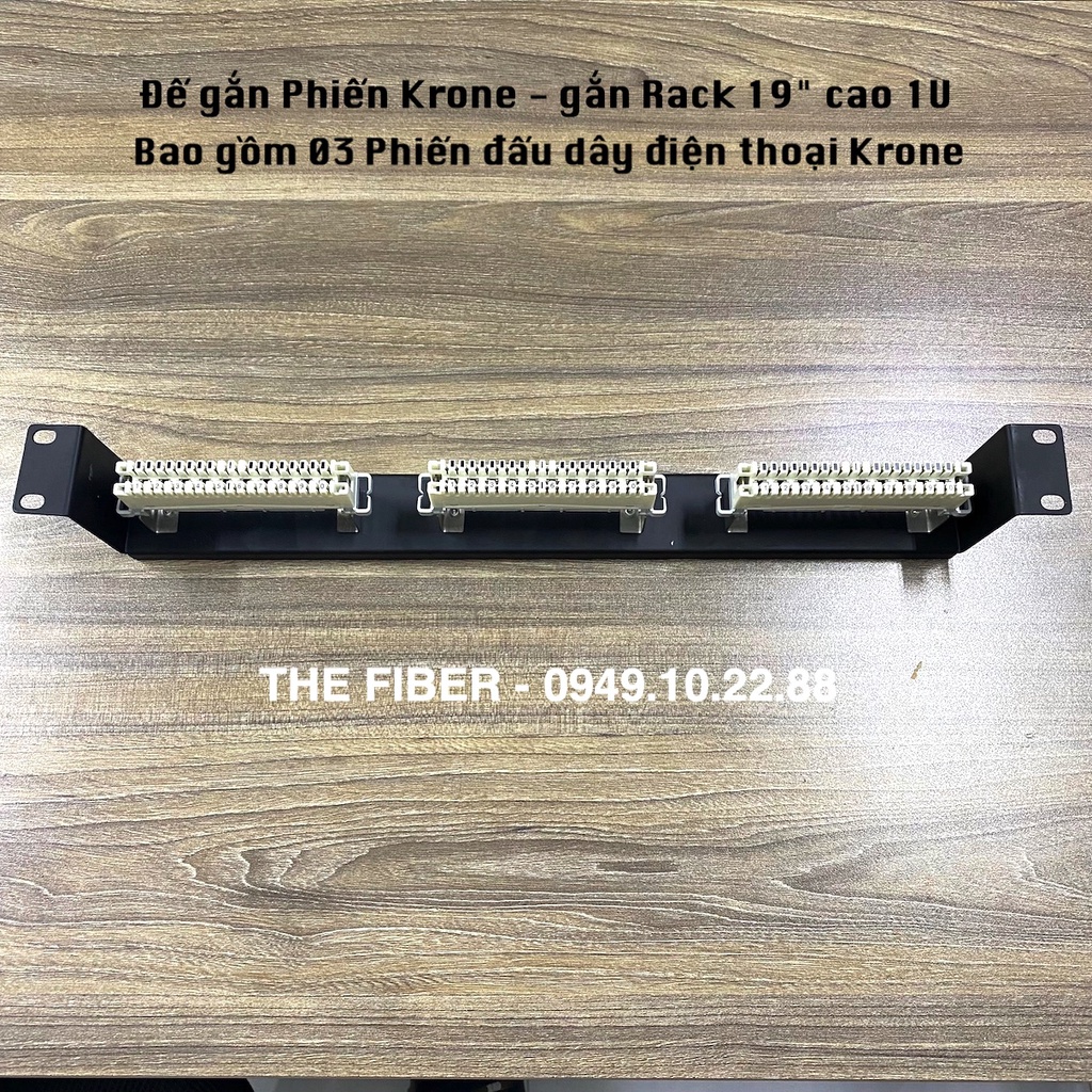Đế gắn phiến Krone gắn Rack 19" cao 1U