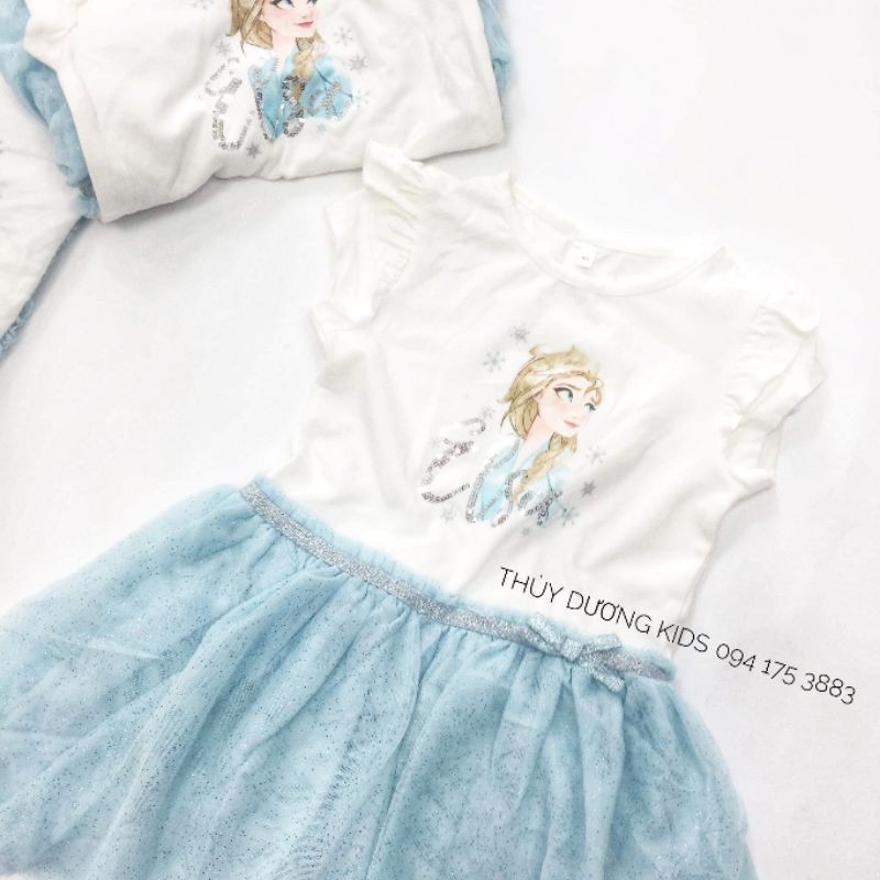 Váy Elsa Frozen dư xịn cho bé gái 18/24m-10y