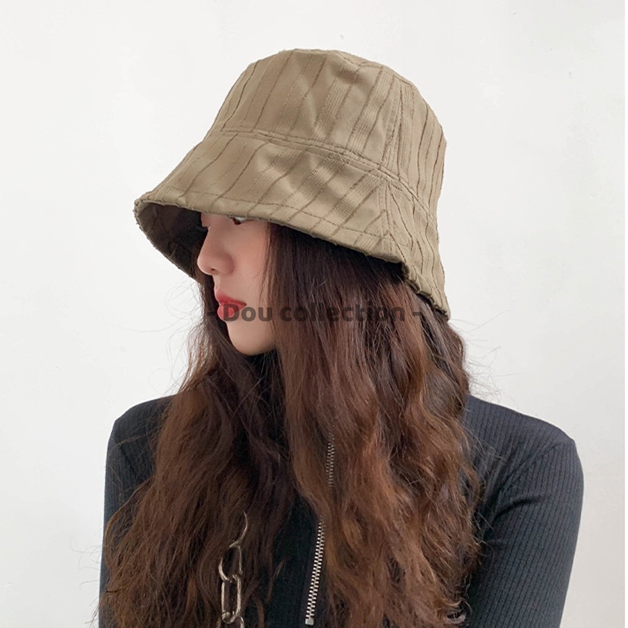 [Nowship2h] Mũ bucket (Mũ xô) Unisex Retro trơn phong cách Nhật Bản - Chất Liệu Cotton - Mã NV036