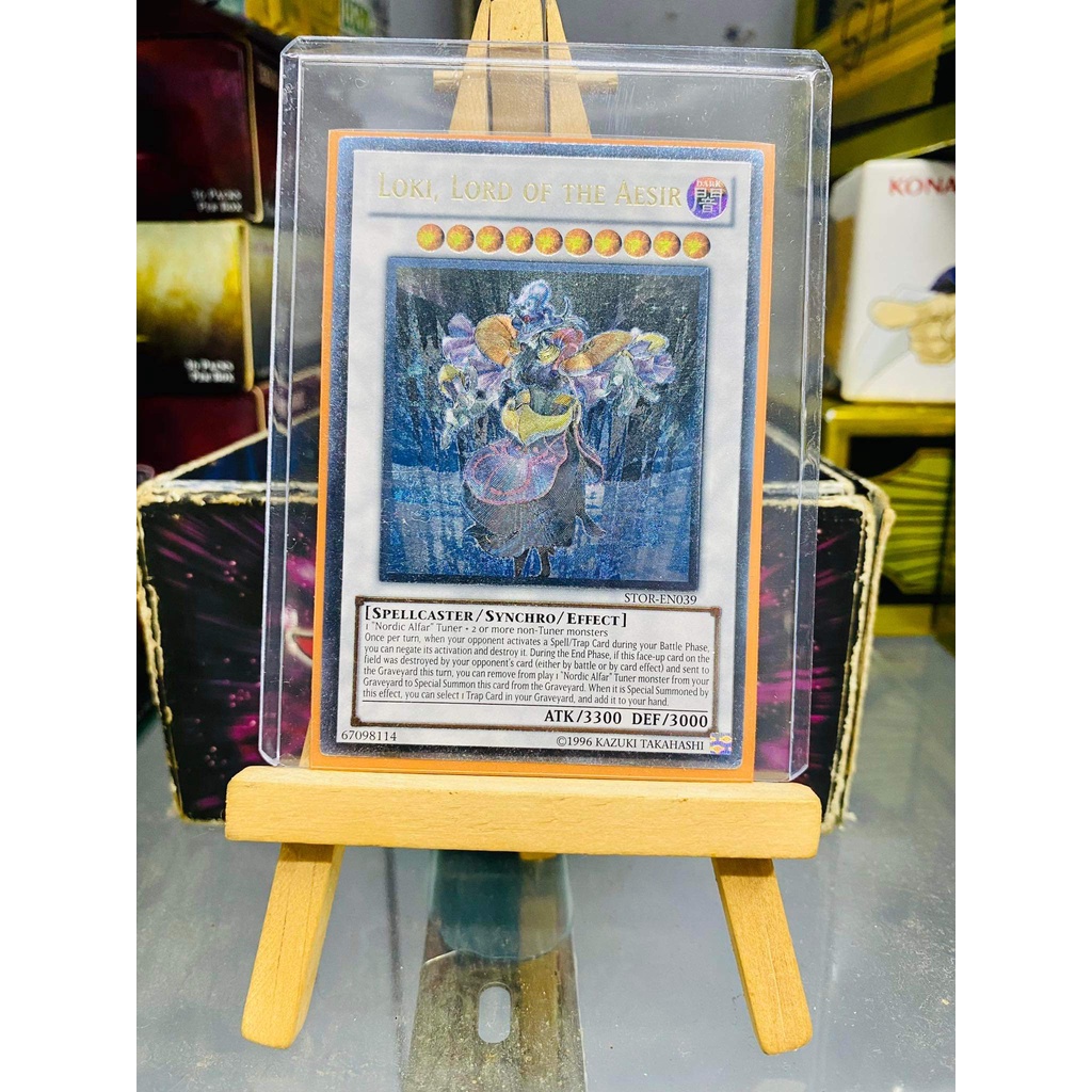 Lá bài thẻ bài Yugioh Loki Lord of the Aesir - Ultimate Rare - Tặng bọc bài nhựa bảo quản