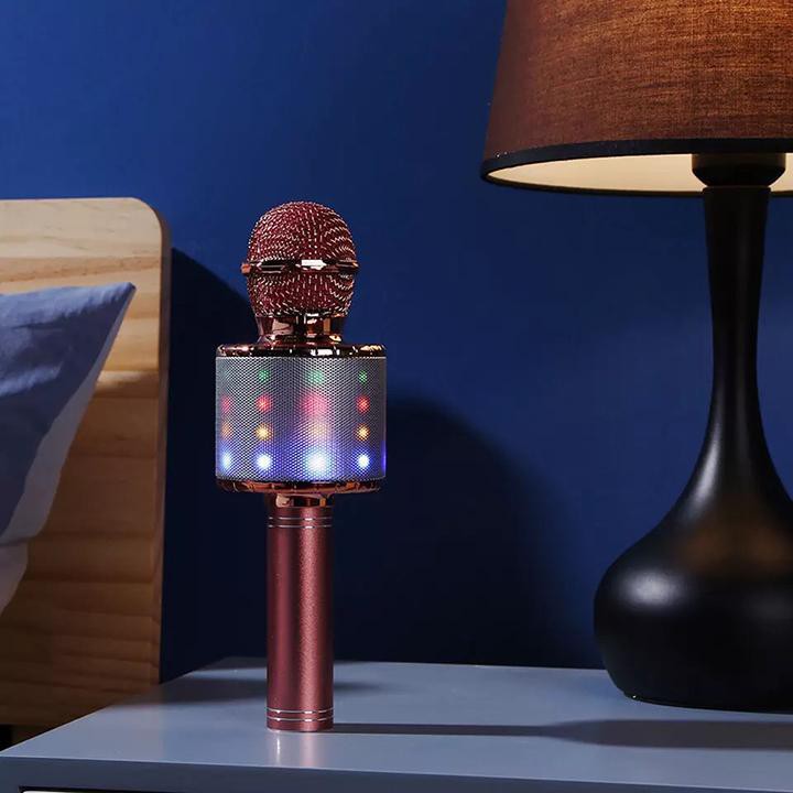 Micro Hát Karaoke kiêm loa Bluetooth Không Dây WS 858 Âm vang |Phutuan91