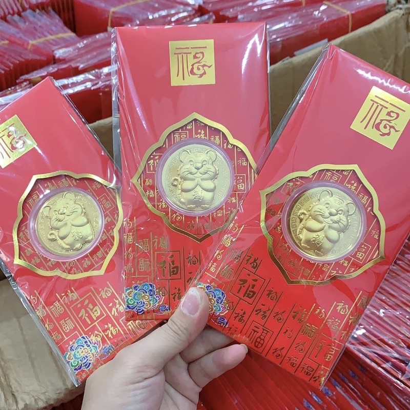Lì xì Hổ mạ vàng đem lại may mắn tài lộc - Vàng Bạc Khải Khải