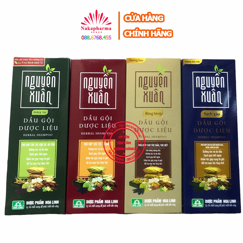 Dầu gội dược liệu Nguyên Xuân - Giúp giảm rụng tóc, gàu, tóc nhiều dầu, giảm hư tổn, xơ gãy