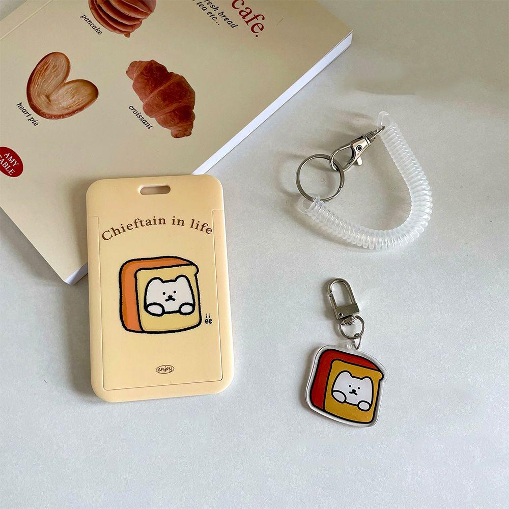Vỏ Bọc Bảo Vệ Thẻ Xe Buýt Có Móc Khóa Bằng Hợp Kim Họa Tiết Hoạt Hình Dễ Thương Cho Nữ