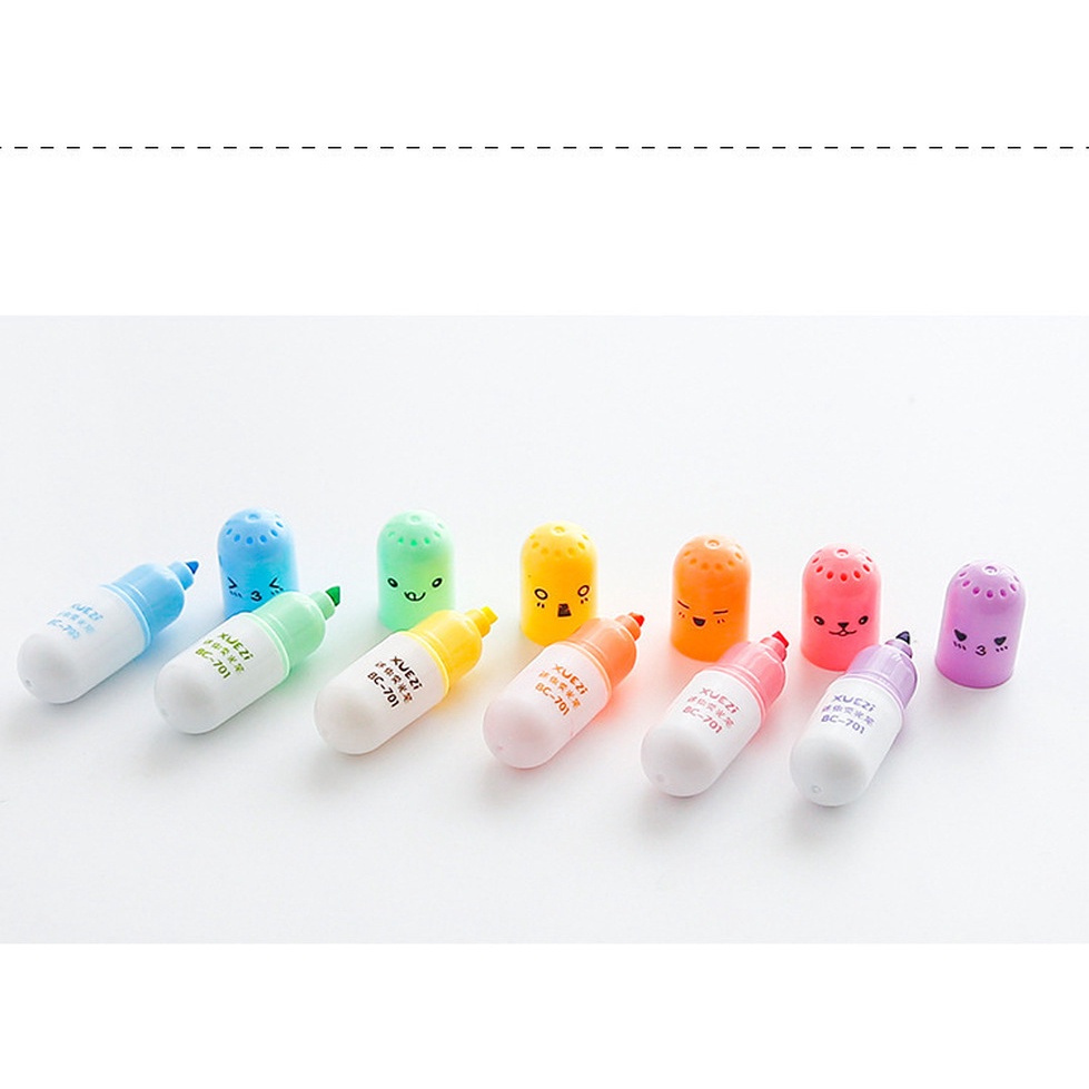 Set 6 cây bút dạ mini 6 màu kèm túi zip