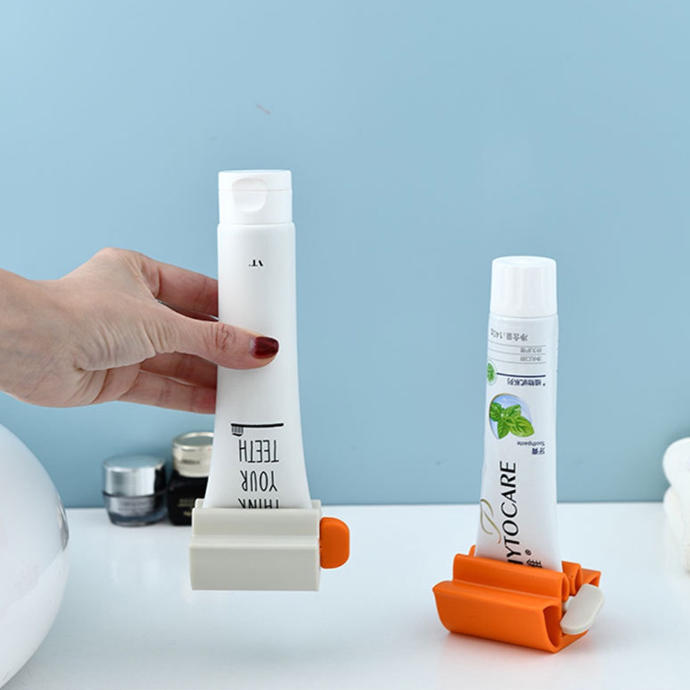 Ống Cuộn Lấy Kem Đánh Răng Bằng Nhựa Có Thể Tái Sử Dụng Kèm Giá Đỡ Tiện Lợi Dành Cho Nhà Tắm