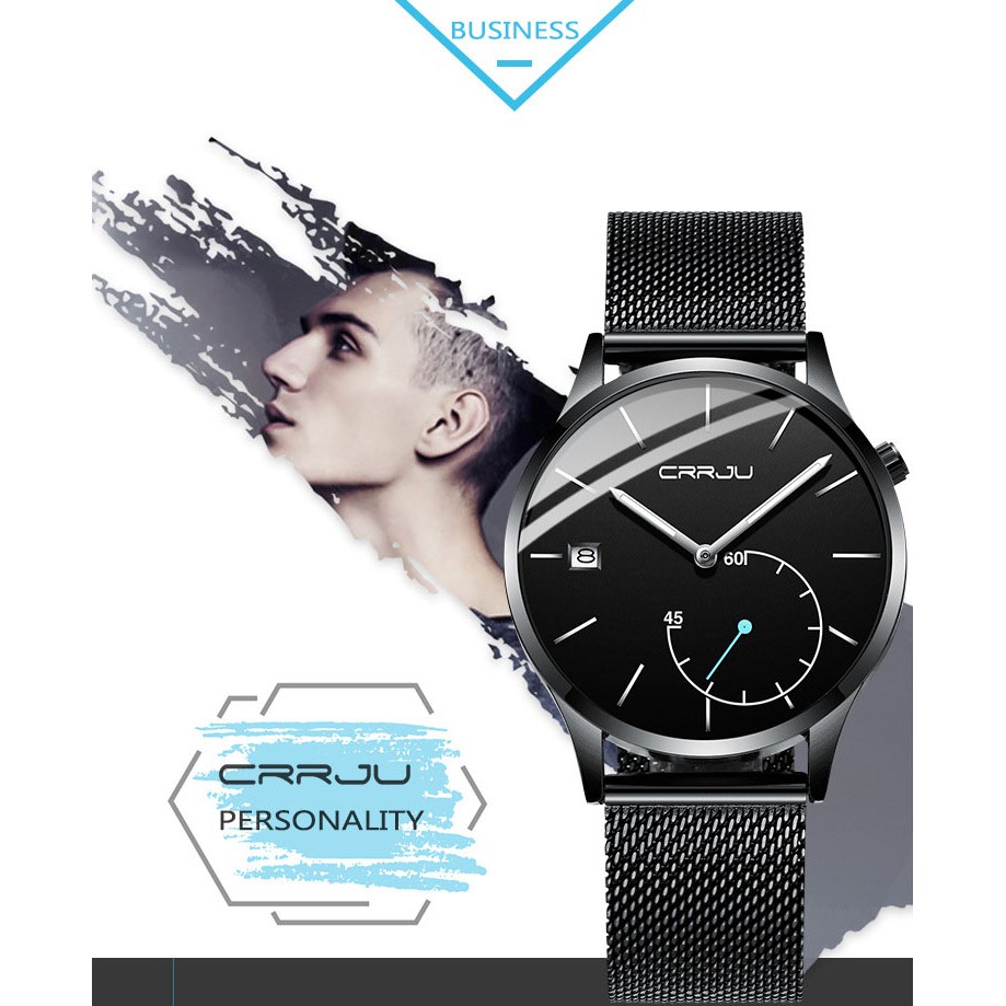 Đồng Hồ Thạch Anh CRRJU 2129 Phối Dây Da Thời Trang Thể Thao Cho Nam | BigBuy360 - bigbuy360.vn