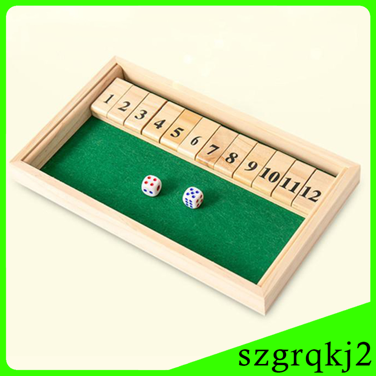 Newest Shut The Box Game - 12 Numbers Wooden Dice Game Wooden Number Board Game