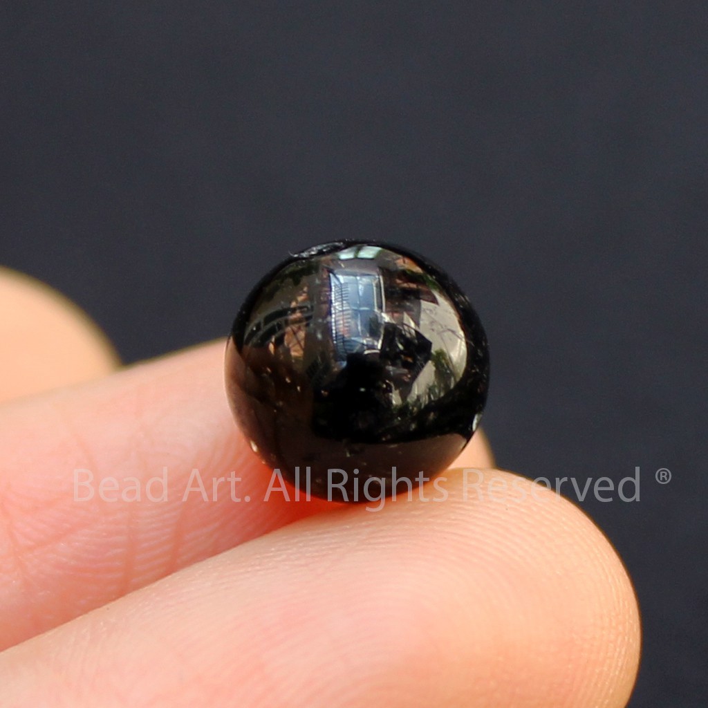 Hạt Đá T.A Tóc Đen 8MM AAA, Phối Vòng Tay Phong Thuỷ, Chuỗi Hạt, Trang Sức - Hợp Mệnh Thủy, Mộc S46 - Bead Art