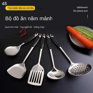 VThìa inox dày + chiên Muỗng có rãnh canh Chi phí Đồ dùng nhà bếp Dao nấu ăn Bộ