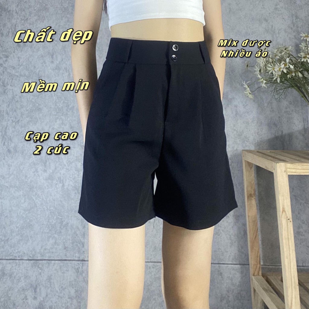 Quần Short Cạp Cao 2 Cúc 2088