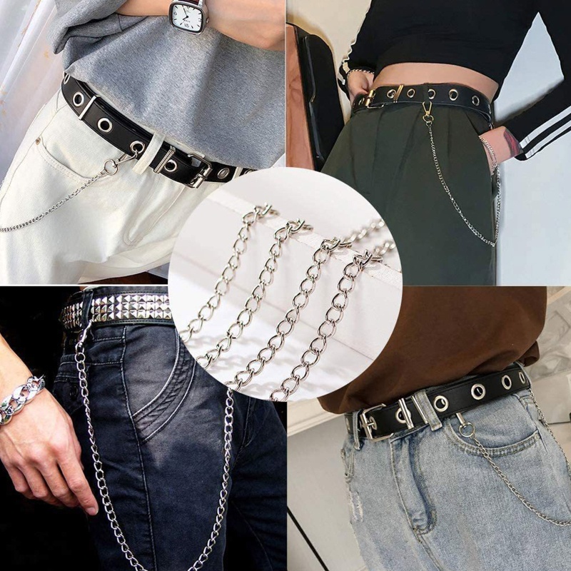 Dây Xích Bằng Hợp Kim Nhiều Lớp Trang Trí Quần Phong Cách Punk Hiphop