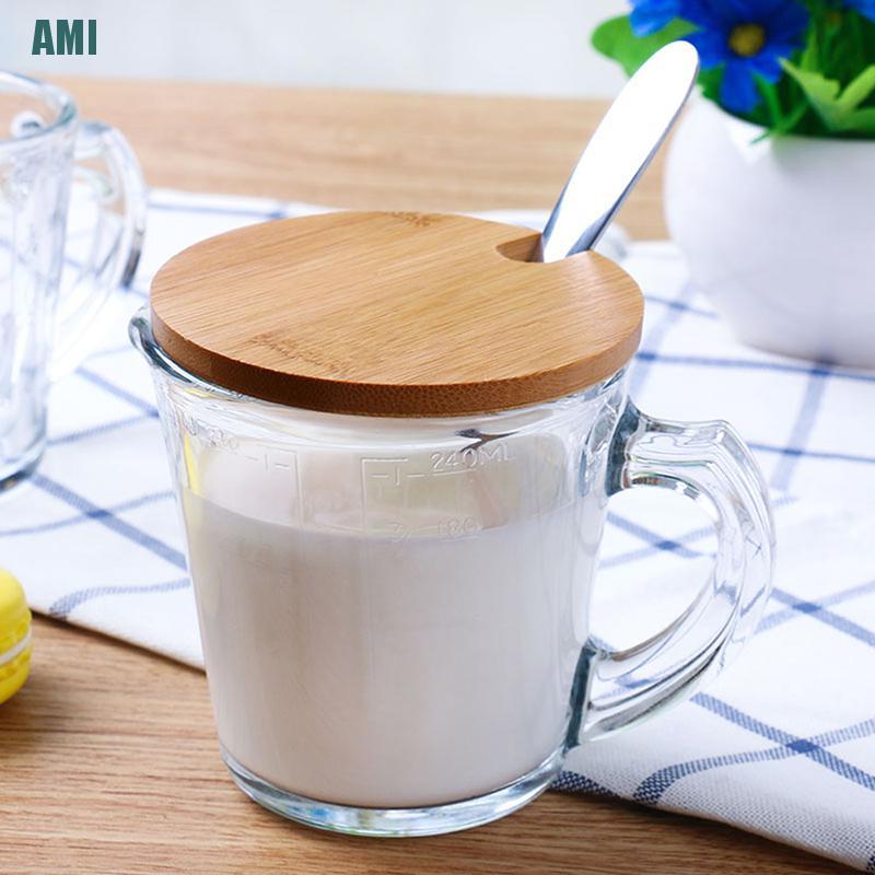 Cốc Uống Cà Phê Bằng Gỗ Tre Có Nắp Đậy Tiện Dụng