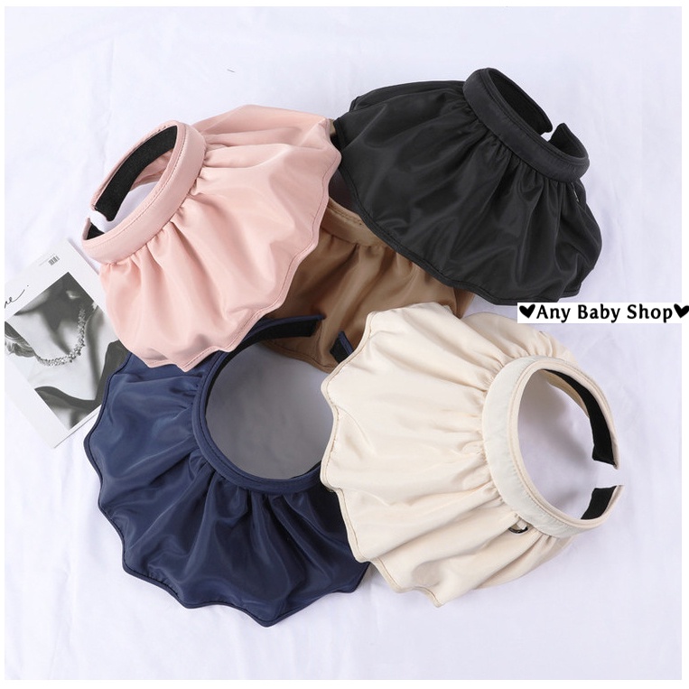 Mũ đi biển đi chơi nửa đầu vành to rộng-gấp gọn thành băng đô cài tóc cho bạn nữ nhiều màu cưc xinh(hàng có sẵn) ❣❣