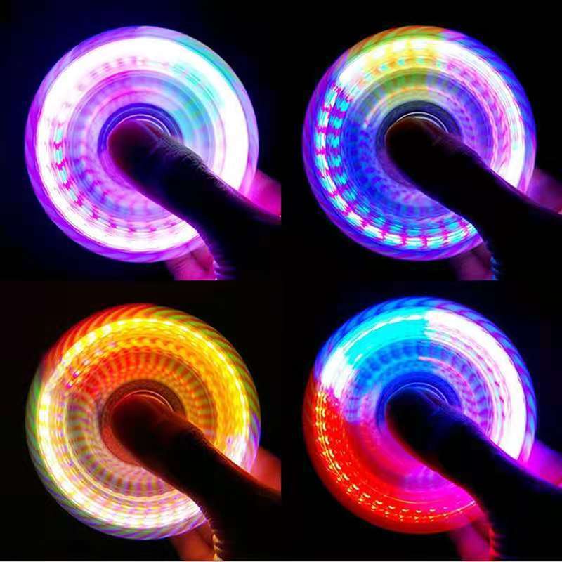 Con Quay Đồ Chơi spinner Có ĐèN LED PháT SáNg Trong SuốT