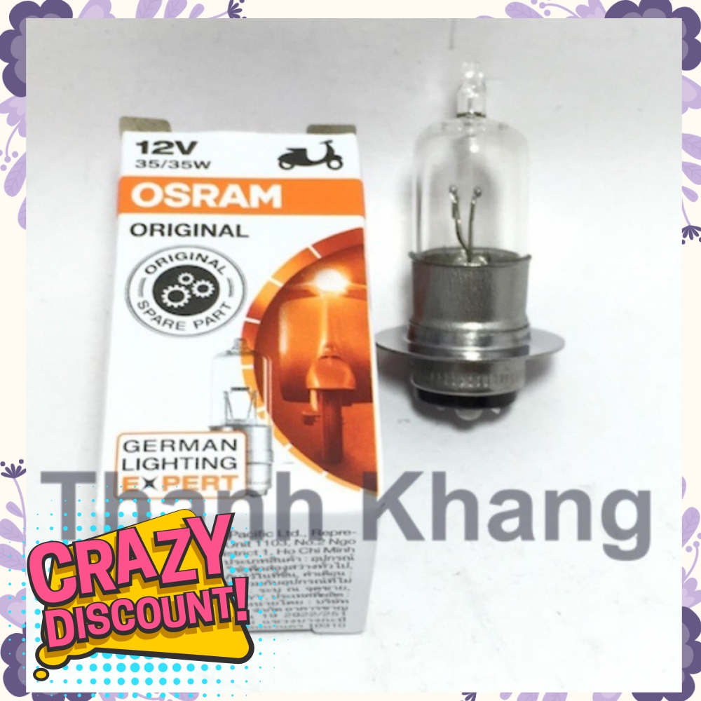 bóng Đèn theo xe M5 2 chân OSRAM 12v35w thương hiệu đức gắn xe máy 001000064