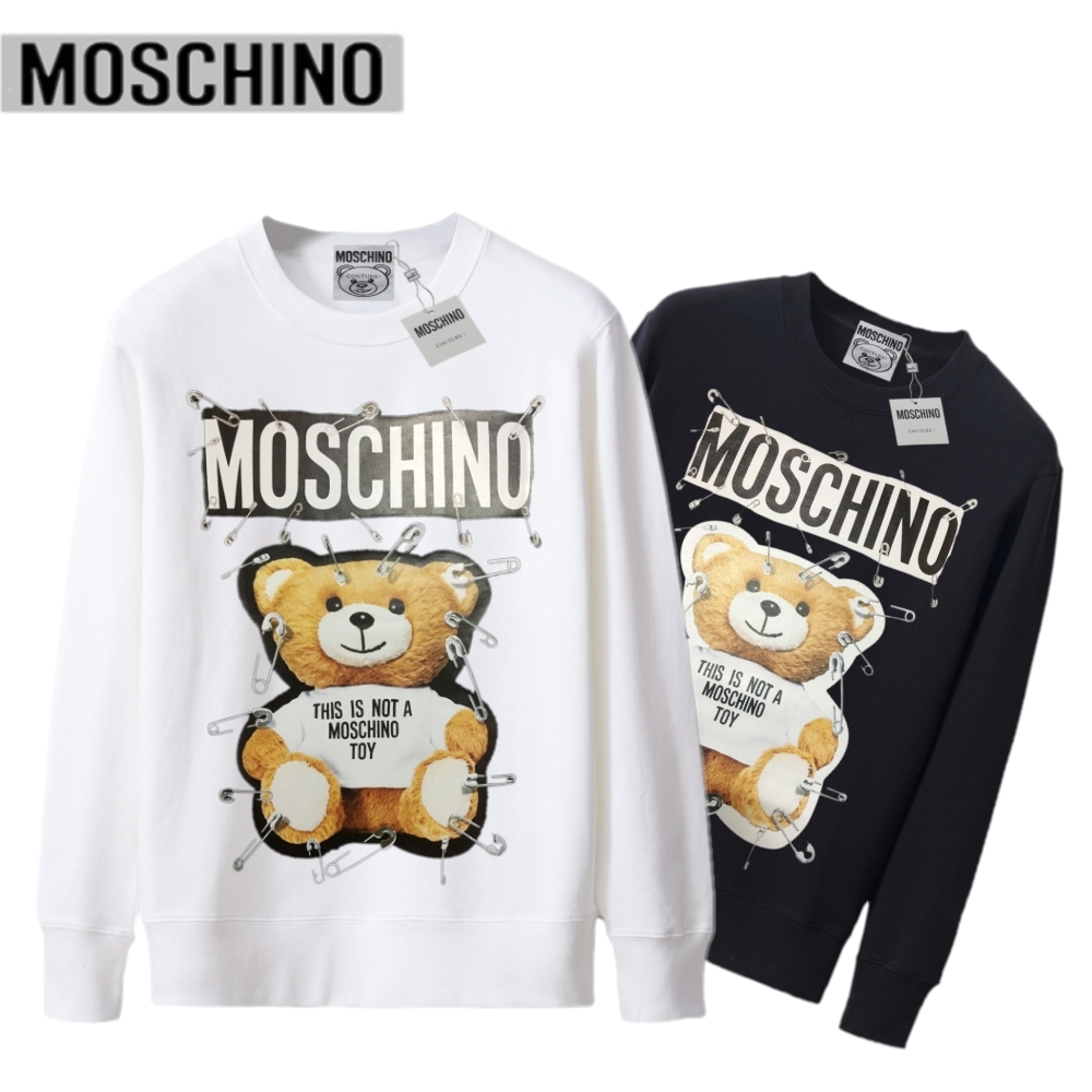 Áo Sweater Cổ Tròn Dáng Rộng Chất Liệu Cotton In Họa Tiết Moschino Thời Trang Cho Nam Và Nữ # 203