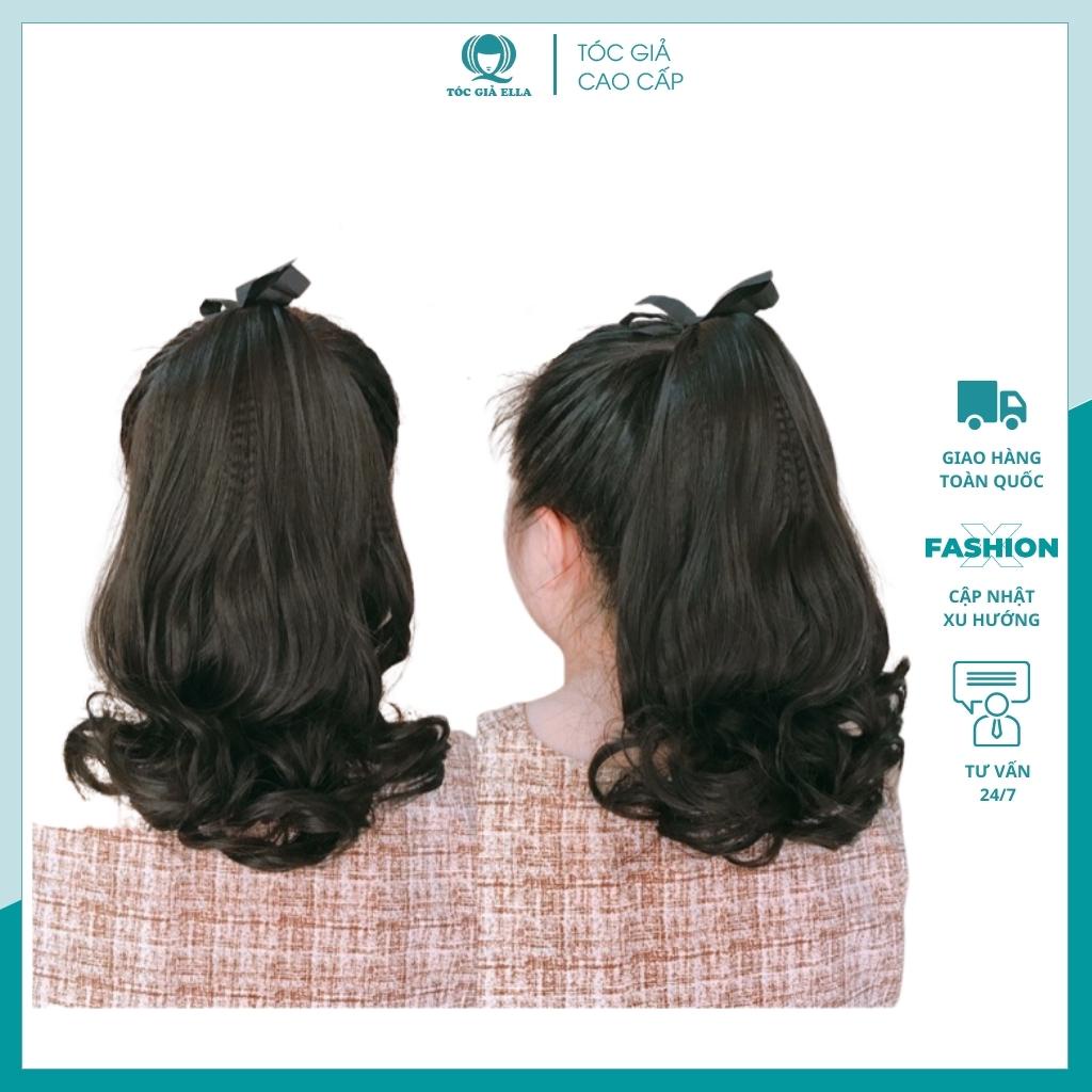 Tóc giả nữ cột ❤️FREESHIP❤️ Giảm 5k khi nhập [ TOCGIA5K]- Tóc giả cột xoăn ngắn bấm phồng
