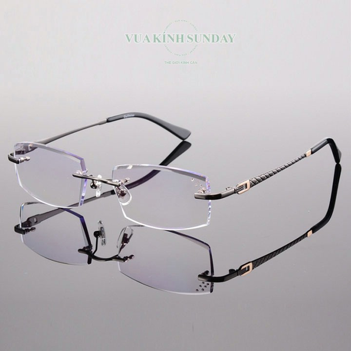 Gọng kính cận khoan không viền VD206