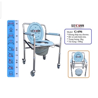 Ghế bô vệ sinh, ghế tắm cao cấp, gấp gọn, cho người già, người ốm
