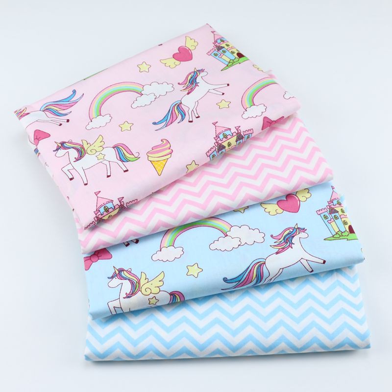 Set 4 Tấm Vải 20x25cm 100% cotton Nguyên Chất Tự May Vá