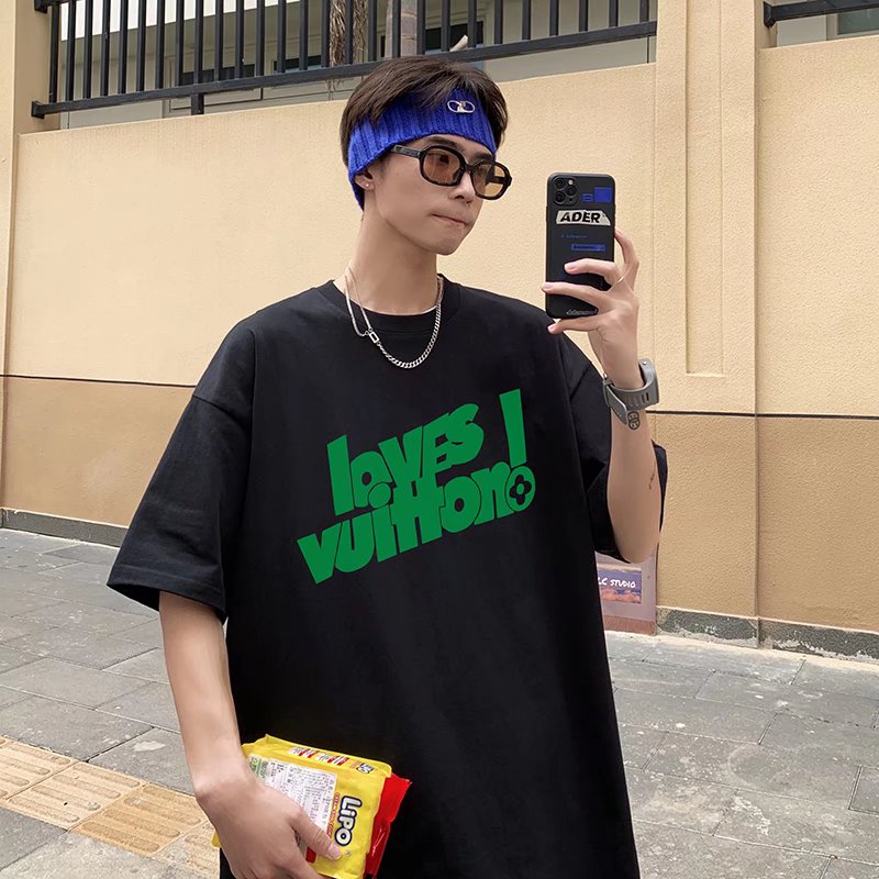 Áo Thun Tay Ngắn Dáng Rộng In Chữ Phong Cách Hip Hop Thời Trang Mùa Hè Cho Nam Và Nữ size M-5XL