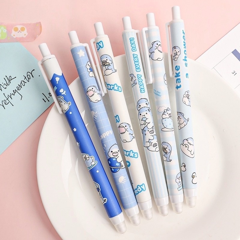 Bút Mực Gel Màu Đen Trơn Mượt Thiết Kế Dễ Thương Phong Cách Hàn Quốc Tiện Dụng Cho Học Sinh/ Văn Phòng
