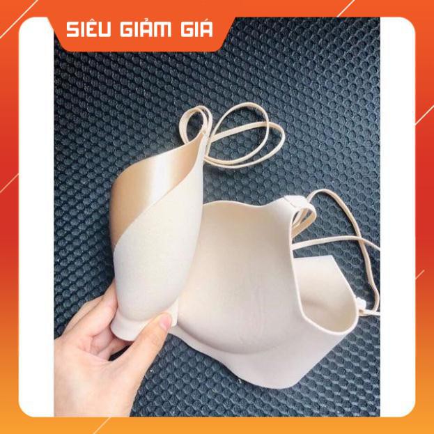 Áo Ngực Đúc Su Phối Gấm Lụa Đệm Dày Không Gọng Nâng Ngực Siêu Xịn