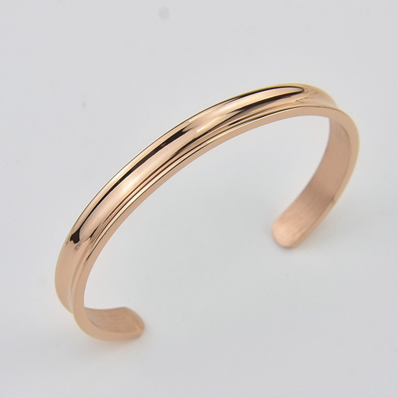 Fancy Mới Vòng Tay Hở Bằng Thép Titan Không Gỉ Dạng Chữ C Phong Cách Đơn Giản Cho Nam Và Nữ