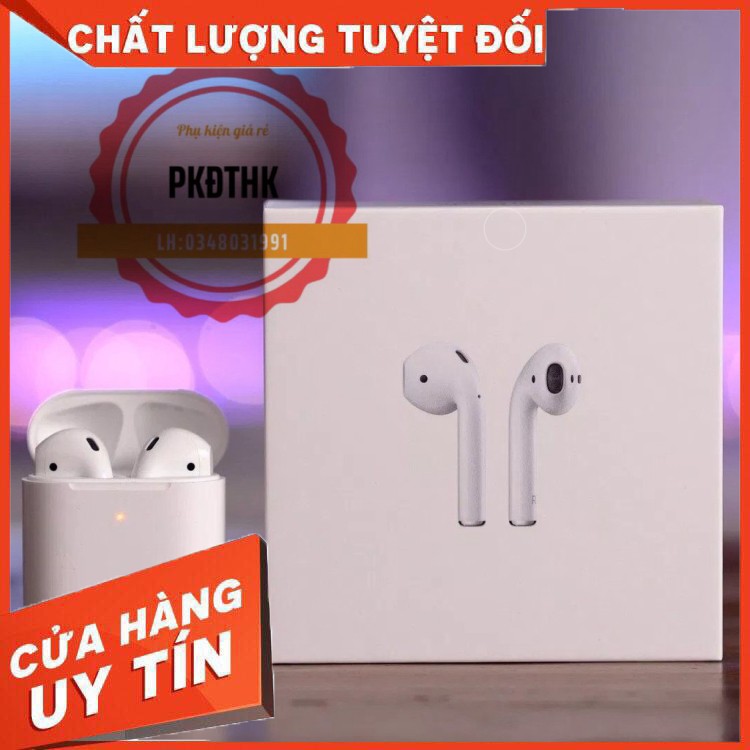 [ AIRPODS 2 ] Tai nghe bluetooth  Cao Cấp Nhất đa điểm định vị đổi tên cho IOS và Android BH 12 tháng.