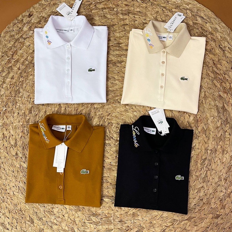 Áo polo L.a.c.o.s.t.e cổ thêu