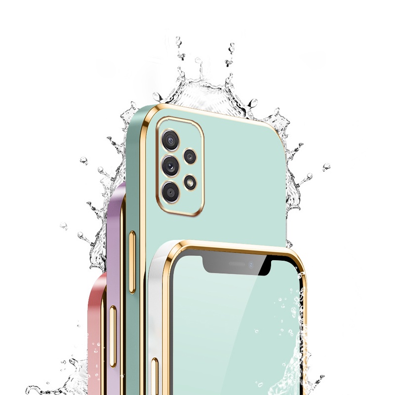 Ốp Điện Thoại Silicon Mạ Điện Hình Camera Có Dây Đeo Cho Samsung Galaxy A52S 5G A52 A72 A32 A82 4G 5G